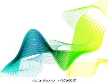 Abstract  vector  wave  background. Colorful waved lines for  flyer, brochure, cover, website  design.