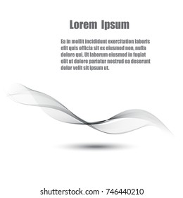 Abstract vector wave background. gray smoke wave. gray wave background, gray transparent waved lines for brochure, website design.