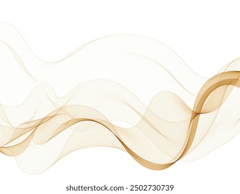 Abstract vector wave. background for presentation. advertising banner. Gold color
