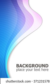 Abstract vector wave background template. Cover design.