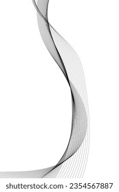 Abstract vector wave background. Vertical wavy lines for your design. Curved wavy line, smooth stripe. Stylized line art background.