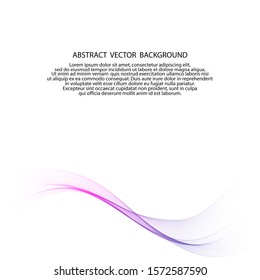 Abstract Vector Wave blue and pink color
