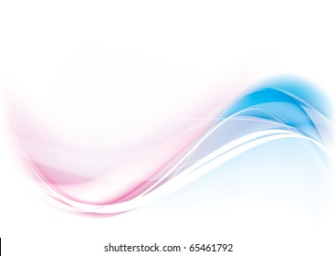 Abstract Vector Wave Blue And Pink Color