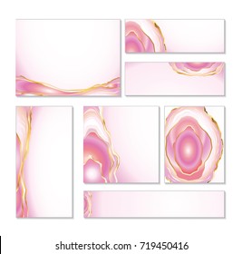 Abstract vector of  Wave or curves background in Rose Quartz and Serenity colored.