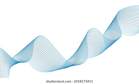 Abstract vector wave element for design. Smooth motion dynamics. Vector illustration