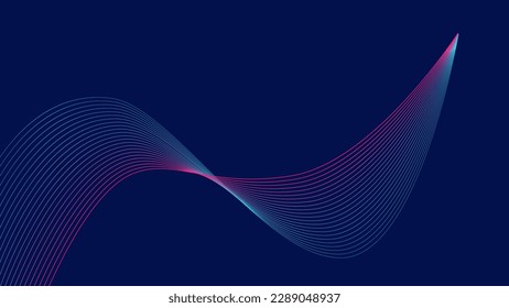 Abstract vector wave. Equalizer for music from smoothly moving lines. EPS 10.