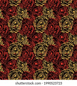 Abstract vector wave geometric pattern on black background