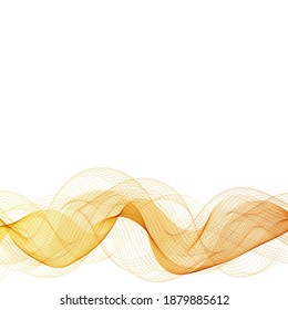 Abstract vector wave of golden color