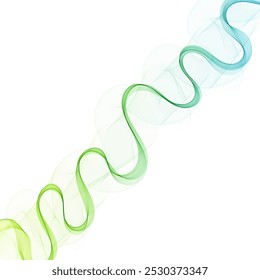 Onda de Vector abstracto. Colores verde y azul. diseño para la presentación