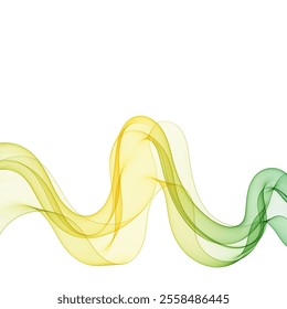 abstract vector wave. Green, yellow and blue colors. layout for presentation. Eps 10