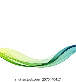 Abstract vector wave. Green, yellow and blue colors. layout for presentation. Eps 10