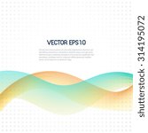 Abstract vector wave illustration. Card for business.