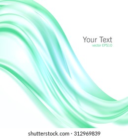 Abstract vector wave illustration. Card for business.