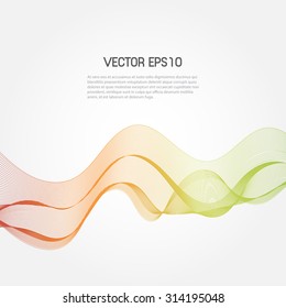 Abstract vector wave illustration. Card for business.