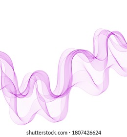 Abstract vector wave. Isolated lines on a white background. Presentation template