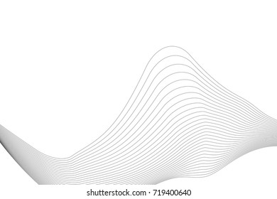 Abstract vector wave line.