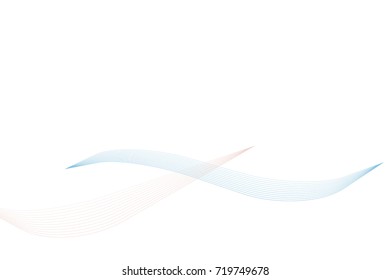 Abstract vector wave line.