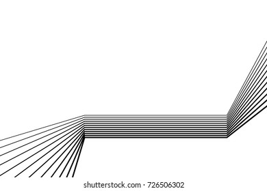 Abstract vector wave line.