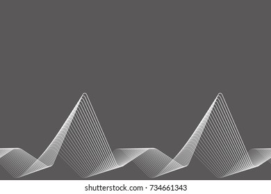 Abstract vector wave line.