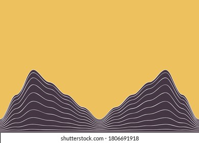 Abstract vector wave line background.