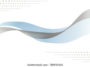 Abstract vector wave line background