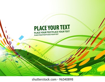 Abstract vector wave line background.