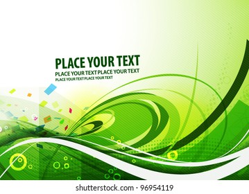 Abstract vector wave line background.
