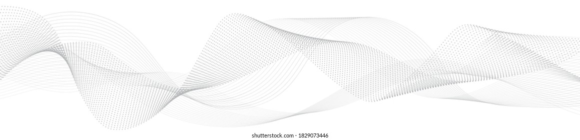abstract vector wave lines on white background	
