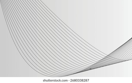 abstract vector wave lines on white background	