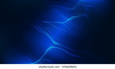 Abstract vector wave. Modern equalizer. Futuristic dynamic wave in grey background .Vector illustration