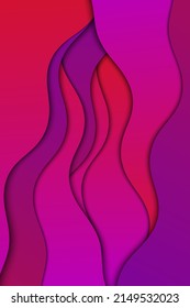 Abstract vector wave pattern background. Curve color lines.