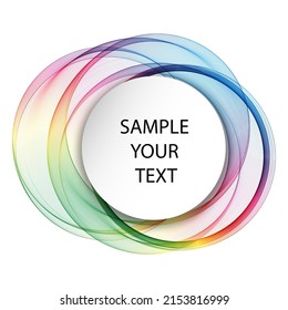 Resumen del patrón de onda vector. Onda redonda de color. Plantilla de presentación. Diseño para publicidad.