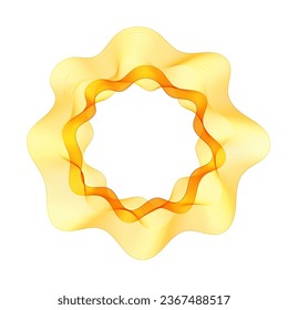 Abstract vector wave pattern. Golden yellow wave. Layout for advertising. Template for presentation. Design element.