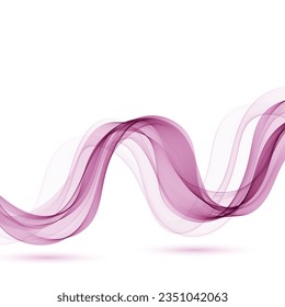 Abstract vector wave purple color. Design element. Presentation template.
