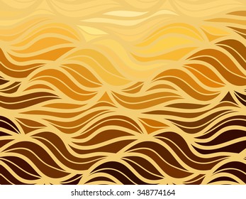 Abstract vector wave red background of doodle hand drawn lines