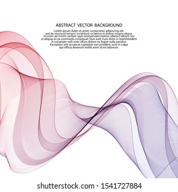 abstract vector wave red and blue colors 