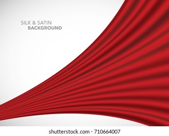 Abstract vector wave silk satin fabric for grand opening ceremony