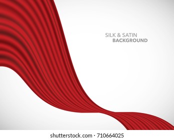 Abstract vector wave silk satin fabric for grand opening ceremony