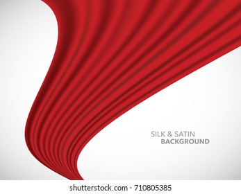 Abstract vector wave silk satin fabric for grand opening ceremony
