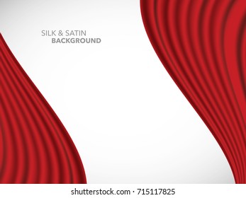 Abstract vector wave silk satin fabric for grand opening ceremony