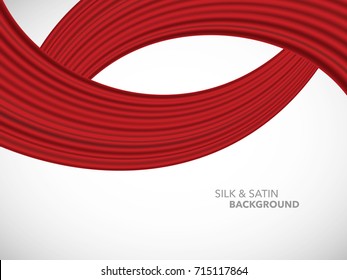 Abstract vector wave silk satin fabric for grand opening ceremony