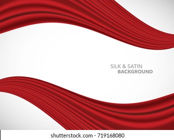Abstract vector wave silk satin fabric for grand opening ceremony