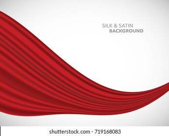 Abstract vector wave silk satin fabric for grand opening ceremony