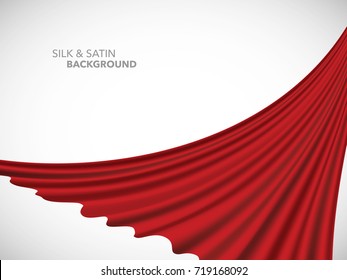 Abstract vector wave silk satin fabric for grand opening ceremony