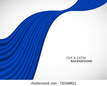Abstract vector wave silk satin fabric for grand opening ceremony