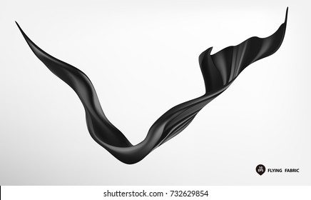 Abstract vector wave silk or satin fabric on white background for grand opening ceremony or other occasion