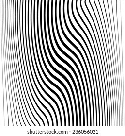 Abstract Vector Wave Stripes . Vertical Curved Lines . 