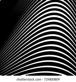 Abstract Vector Wave Stripes . Vertical Curved Lines . Striped black texture
