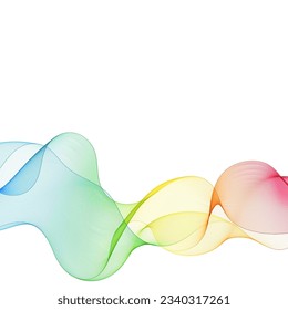 Abstract vector wave. template for advertising