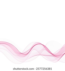 Abstract vector wave. Template for advertising. Pink wave. Eps 10